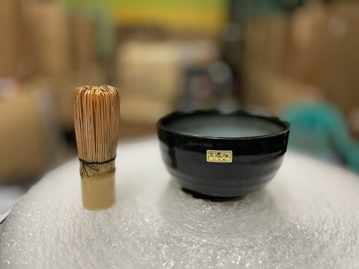 ZESTAW do parzenia matcha ŁYŻECZKA CZARKA MIOTEŁKA