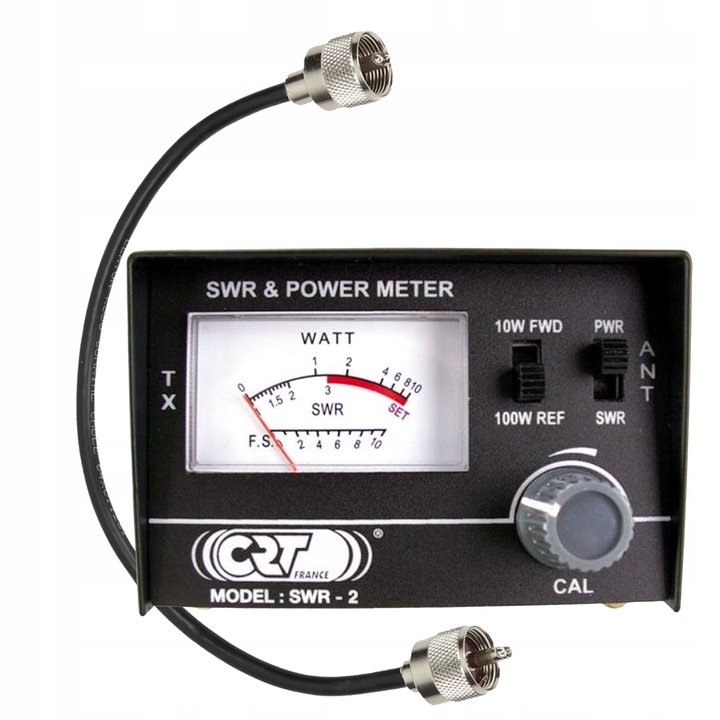 REFLEKTOMETR MIERNIK SWR PWR CRT SWR-2 + KABEL ZESTAW