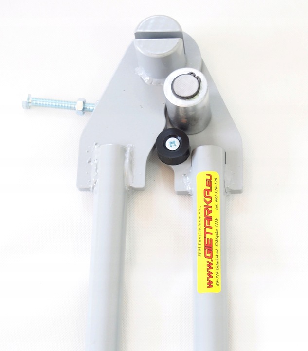 Giętarka do haków rynnowych bednarki prętów. Rowek 6x36mm