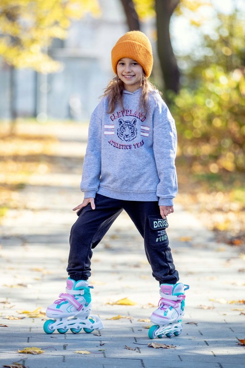 Rolki Regulowane RAVEN Lia Mint 27-30 Kółko LED