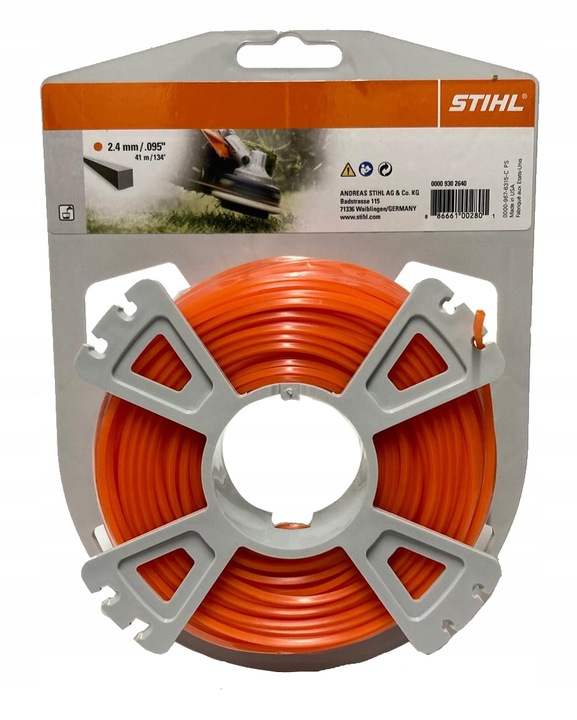 Żyłka tnąca STIHL kwadratowa 2,4 mm 41m