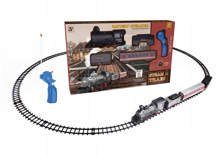 KOLEJKA ELEKTRYCZNA POCIĄG TORY STEROWANA PILOTEM 5 metrów 3 Wagony