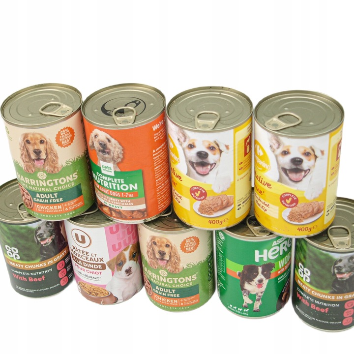 Karma mokra dla psa Puszka Pakiet Mieszany Kawałki Mix smaków 20 szt x 400g