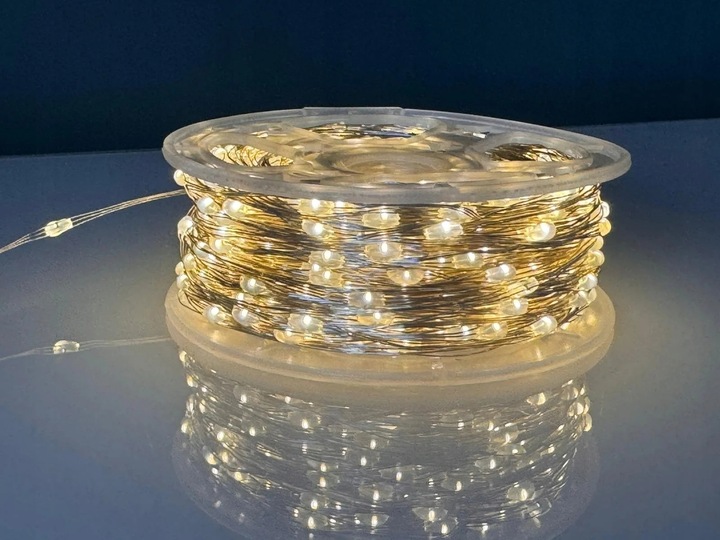 Lampki choinkowe 500 LED mikro drucik 50m IP65 pilot