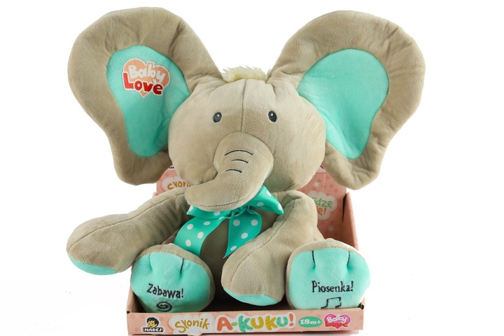 SŁONIK A KUKU INTERAKTYWNY mówi i śpiewa po polsku MADEJ miętowy