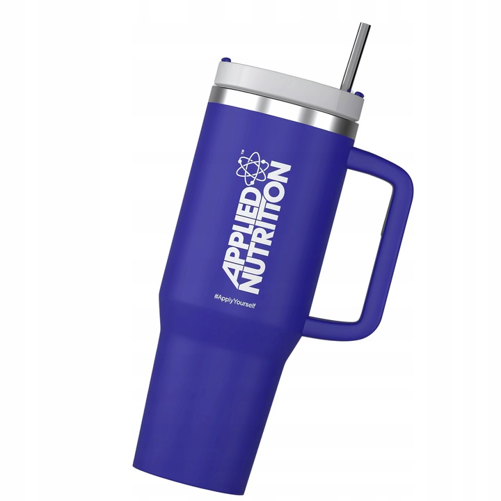 KUBEK TERMICZNY ZE STALI NIERDZEWNEJ ZE SŁOMKĄ DO SAMOCHODU TERMOS 1200ml