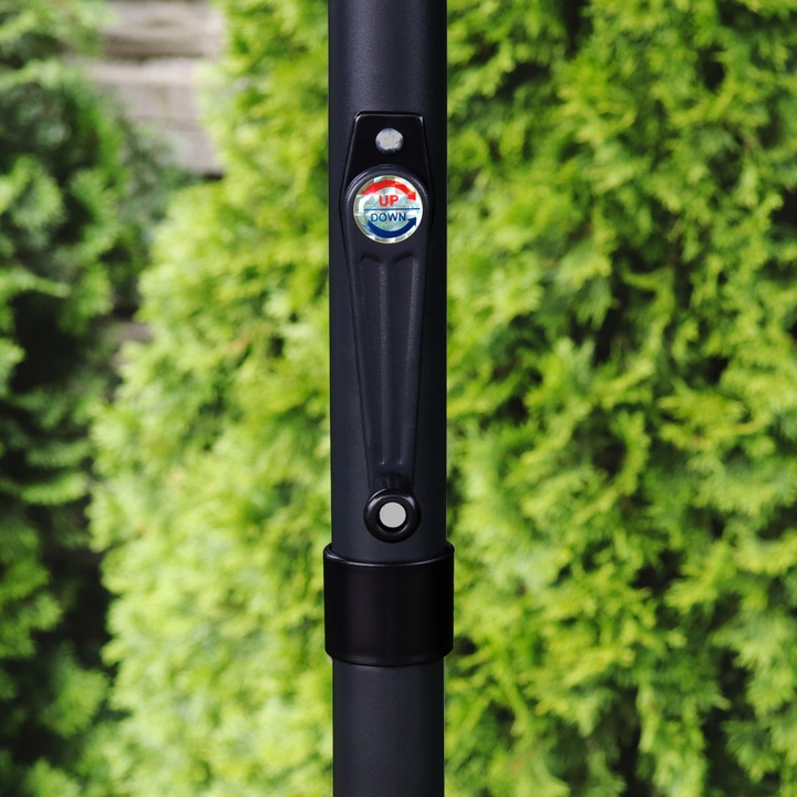 PARASOL OGRODOWY 300 CM DUŻY SKŁADANY REGULOWANY SOLIDNY ŁAMANY Z KORBKĄ