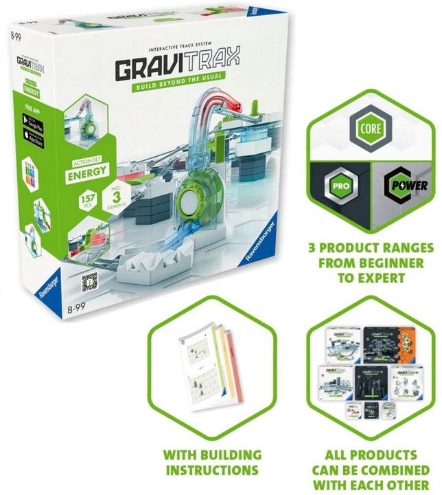 RAVENSBURGER 274826 GraviTrax Zestaw akcji Energy
