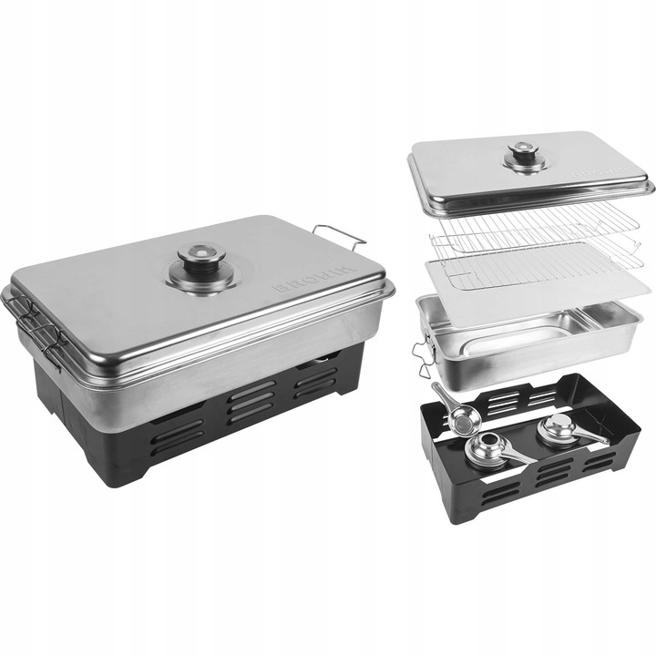 Wędzarnia Balkonowa ZESTAW Stalowa Do Ryb Serów Wędlin Zrębki Paliwo