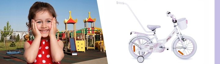 ROWEREK DZIECIĘCY 16 CALI ROWER DLA DZIEWCZYNKI KOSZYK I PROWADNIK + GRATIS