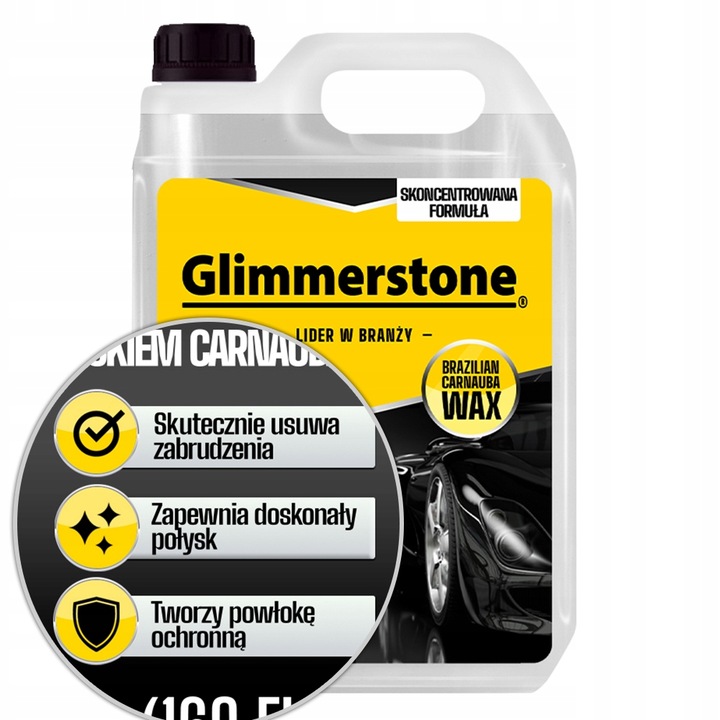 Glimmerstone SZAMPON SAMOCHODOWY Z WOSKIEM CARNAUBA 5L - SPRAWDZONA JAKOŚĆ