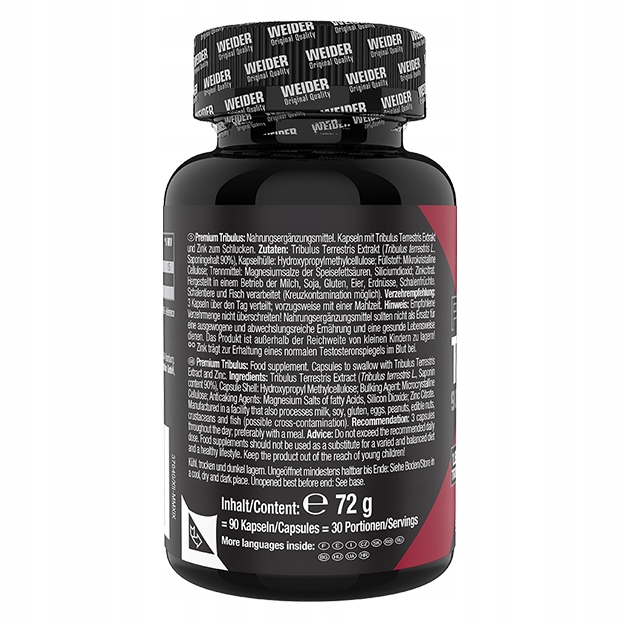 Weider Premium Tribulus Terrestris 90 kaps | Booster Testosteronu