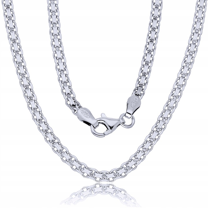 Srebrny Naszyjnik Łańcuszek 925 Szeroki dla kobiety SREBRO prezent Grawer