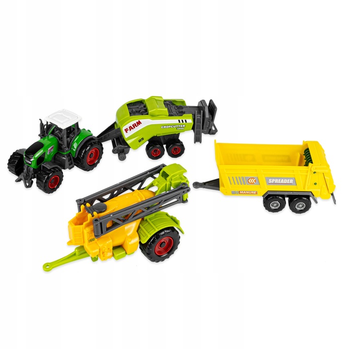 Zestaw pojazdów rolniczych traktor ciągnik kombajn przyczepa dla dzieci