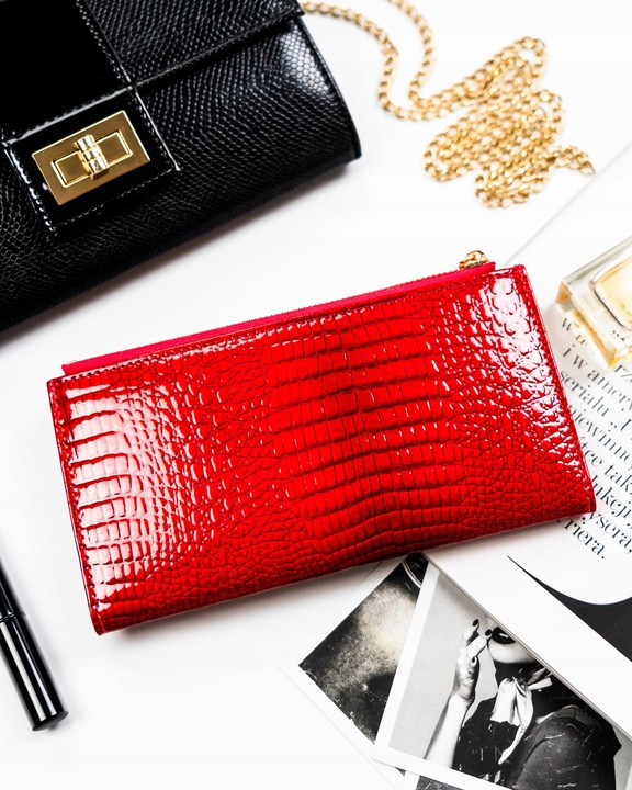 Portfel damski skórzany z RFID STOP Peterson skóra pojemny na prezent