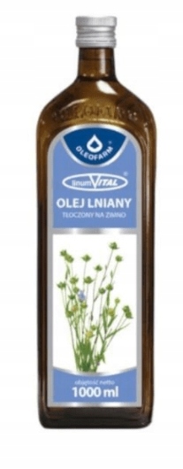 Olej Lniany tłoczony na zimno Linumvital 1000 ml
