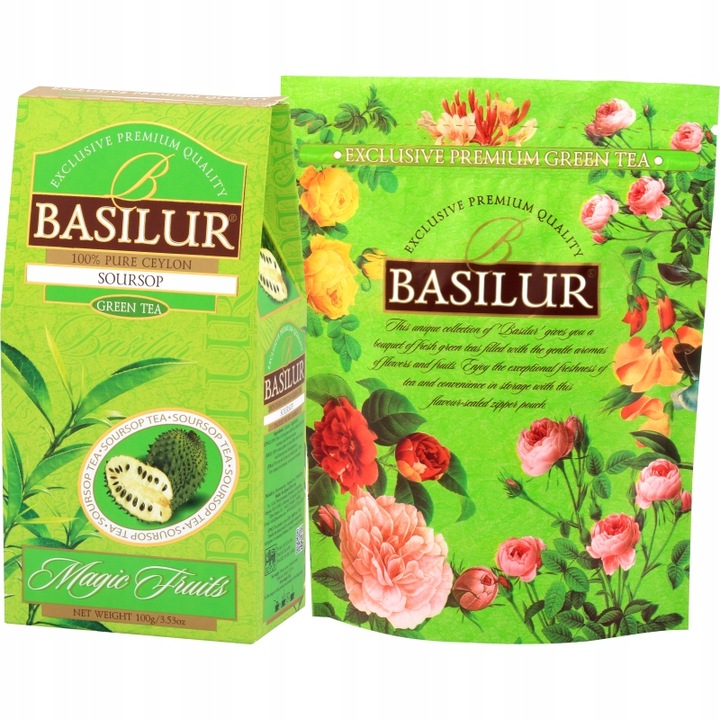 Herbata zielona liściasta GRAVIOLA FLASZOWIEC KIWI Basilur Soursop - 100 g