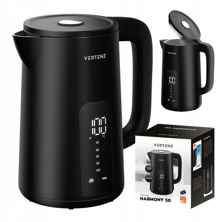 Czajnik Elektryczny Smart TUYA VERTENZ 1,7L LED WARM Cool Touch 2000W