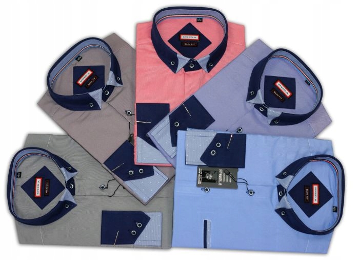 Mc4 Koszula męska ŚLIWKOWE PASKI slim fit 40/41