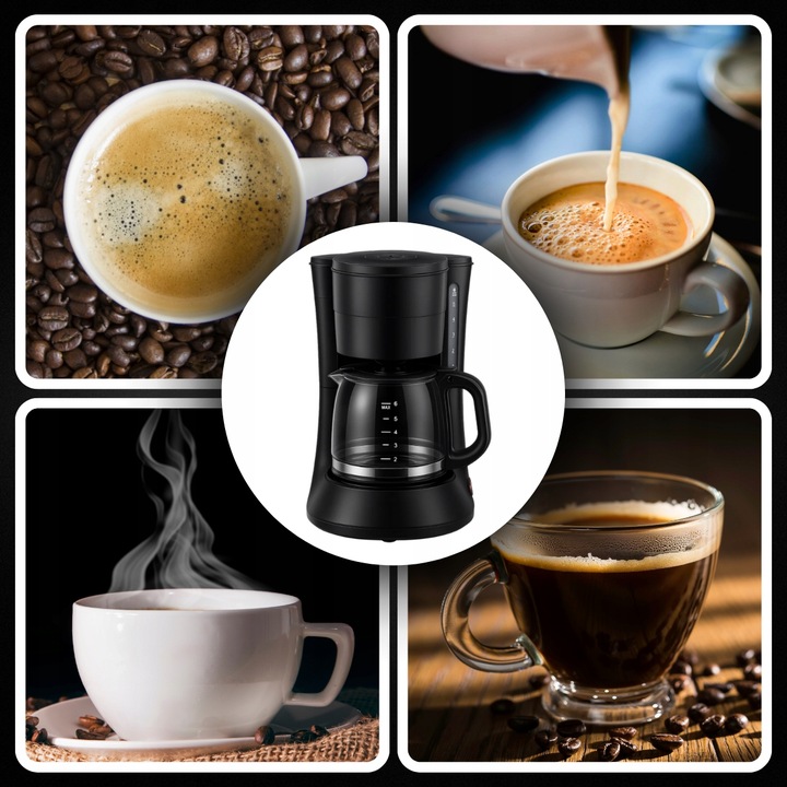 EKSPRES DO KAWY HERBATY KUCHENNY PRZELEWOWY 600ML BLOKADA KAPANIA 600W