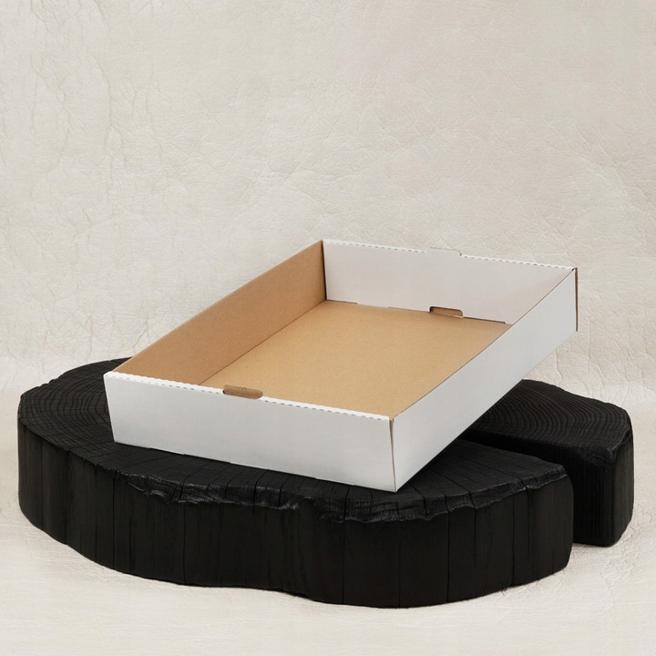 Tacka na CIASTO biała 40x30x7 cm tekturowa karton pudełko na TORT CIASTKA