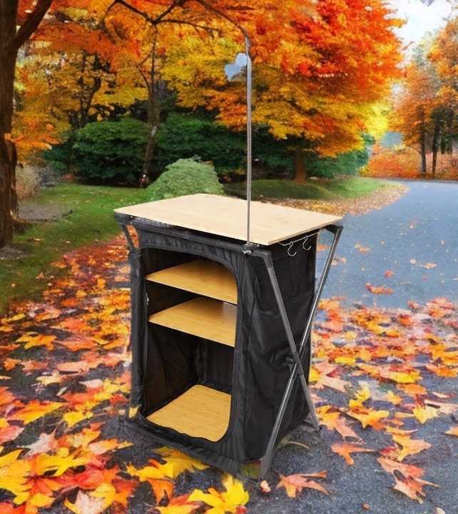 Stół turystyczny Froyak 46 x 60 x 85 cm czarny idealny na biwak