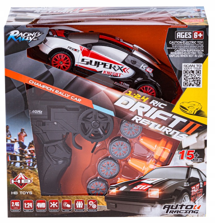 Samochód Wyścigowe Auto do DRIFTu 4x4 2,4GHz BUGATTI światła DRIFT + PAKIET