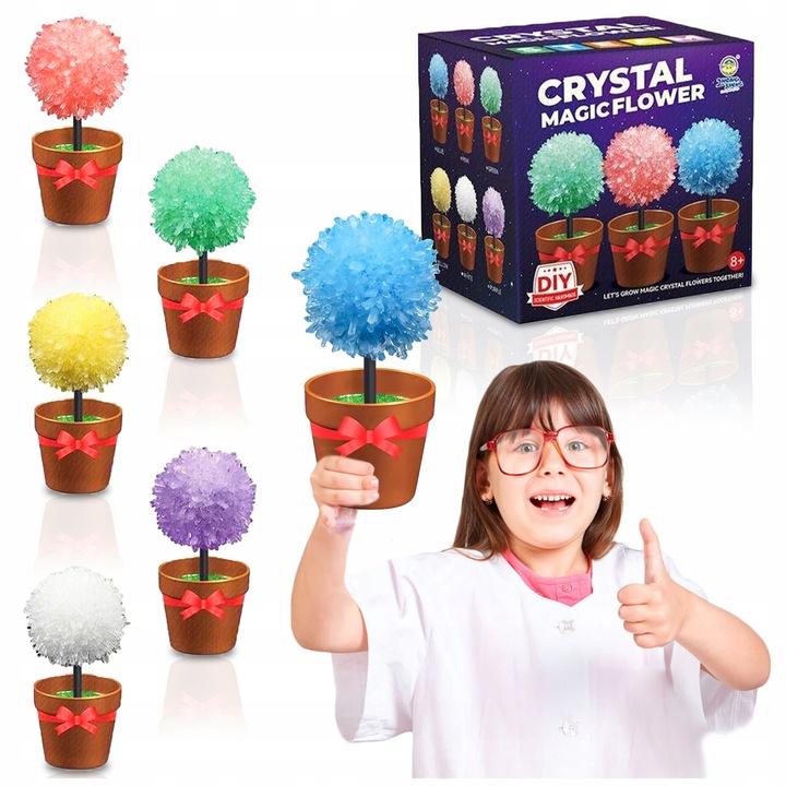 HODOWLA KRYSZTAŁÓW KRYSZTAŁY Eksperyment Edukacyjny 6 Drzewek Zestaw XXL