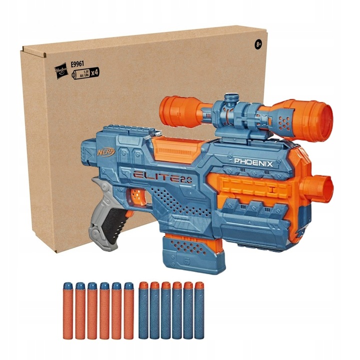 PISTOLET NERF ELITE 2.0 PHOENIX CS-6 AUTOMAT + CELOWNIK