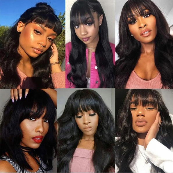 PERUKA DAMSKA WŁOSY DŁUGIE CZARNE FALE SZTUCZNE SYNTETYCZNE 65 CM Z GRZYWKĄ