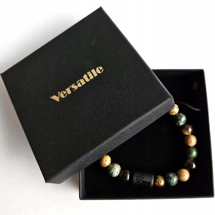 Bransoletka męska, znak zodiaku BARAN, REGULOWANA 17-24cm, Versatile