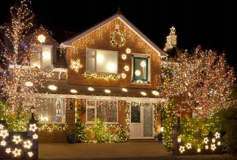 HIT! OZDOBA ŚWIĄTECZNA DZWONKI ZIMNY BIAŁY NEON