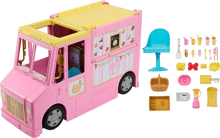 Barbie HPL71 Lemoniadowy truck furgonetka auto Mattel