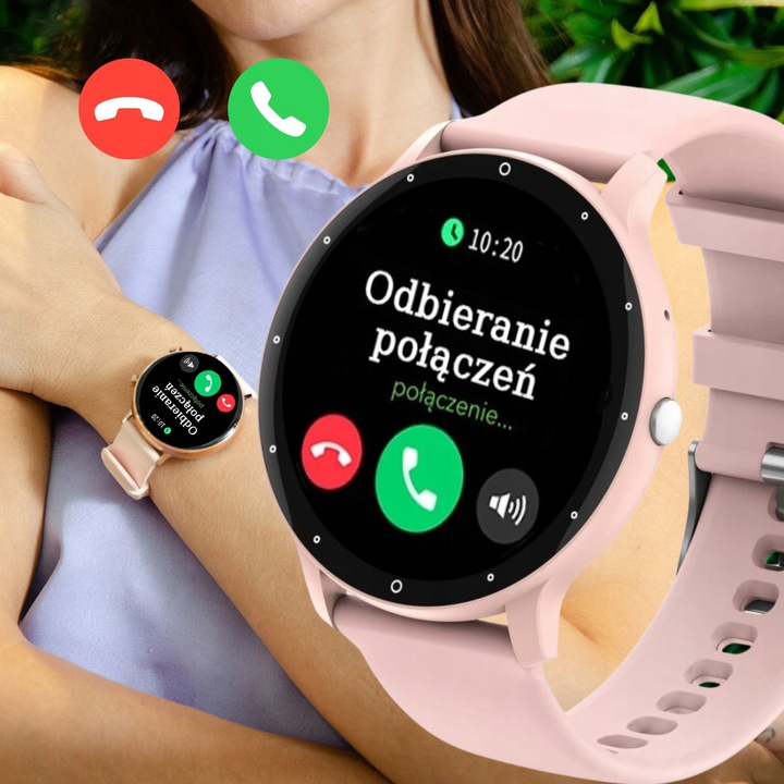 Zegarek damski SMARTWATCH SMS KROKI PULS POLSKIE MENU