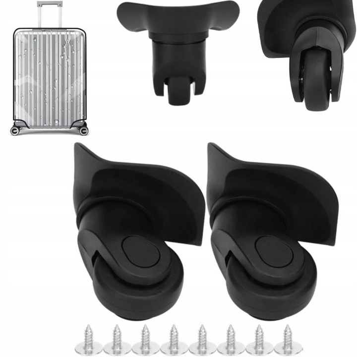 2 SZT CZARNE KÓŁKO DO WALIZKI CZĘŚCI WALIZEK TORBY A09