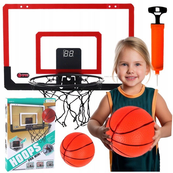 Koszykówka dla dzieci INTERAKTYWNA TABLICA LICZNIK DŹWIĘK ŚWIATŁA kosz gry