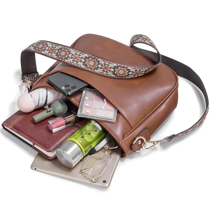 torebka skóra ekologiczna brązowy