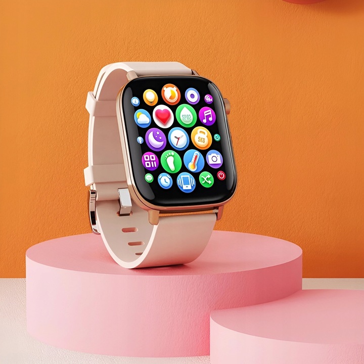 Zegarek Damski Smartwatch 380MAH ROZMOWY AMOLED Z Pomiar Cukru Ciśnienie