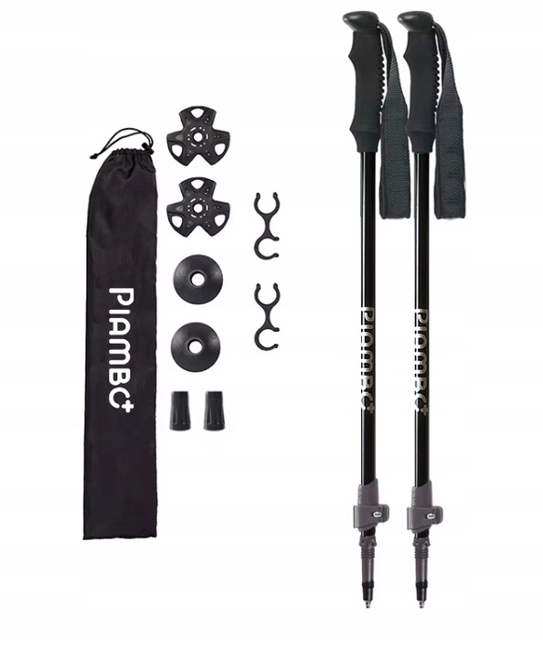 KIJKI DO NORDIC WALKING KIJE TREKKINGOWE DLA DZIECI SKŁADANE REGULOWANE x2