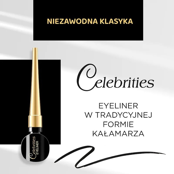 Eveline Celebrities Brązowy Eyeliner Do Oczu