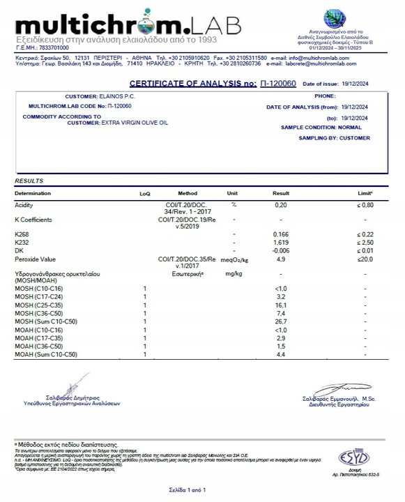 Nagradzana GRECKA Oliwa z Oliwek Extra Virgin 3L - ZBIÓR 2024/25 1 w POLSCE