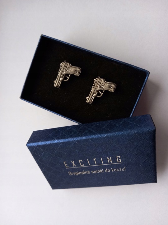 Spinki do mankietów Mały Tytanowy Pistolet