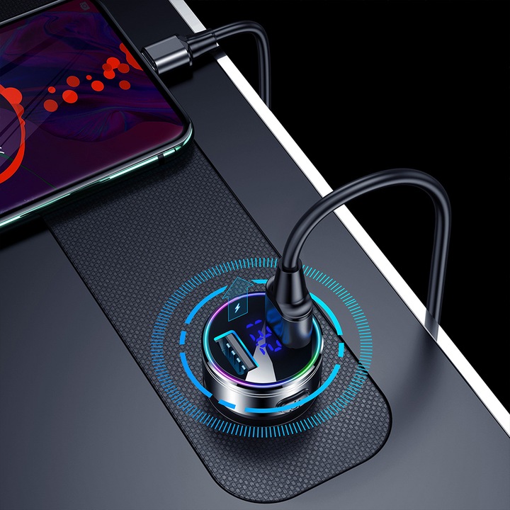 Ładowarka samochodowa Maclean MCE478 W QC 3.0 2xUSB biała