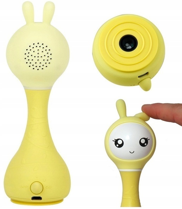 ALILO KRÓLICZEK INTERAKTYWNY SMARTY BUNNY Z MUZYKĄ Żółty R1 Grzechotka