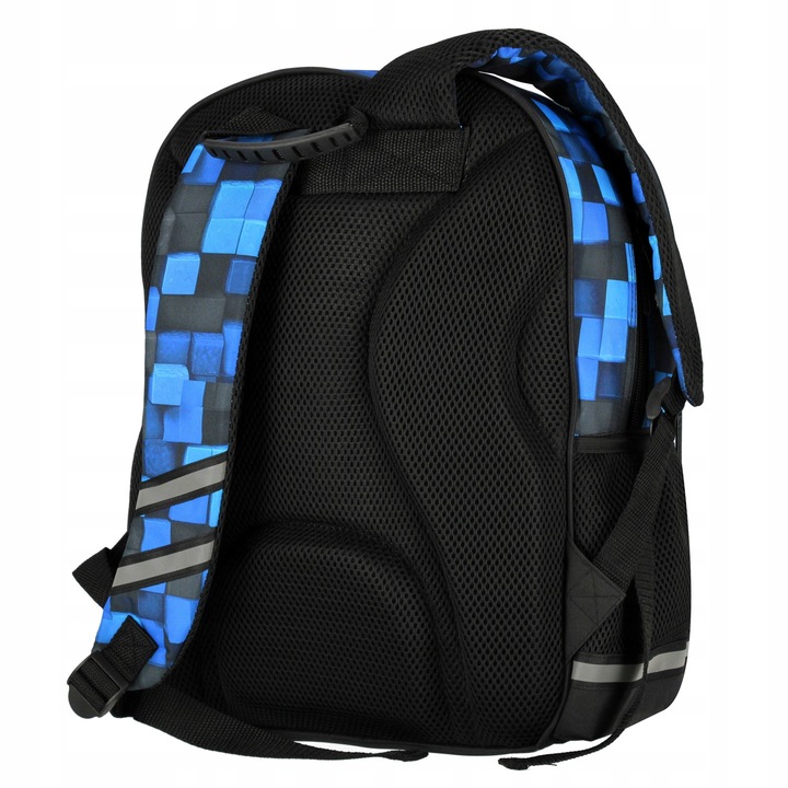 PLECAK SZKOLNY TORNISTER DLA CHŁOPCA PIKSELE NIEBIESKIE PADY W PAD PIXELE