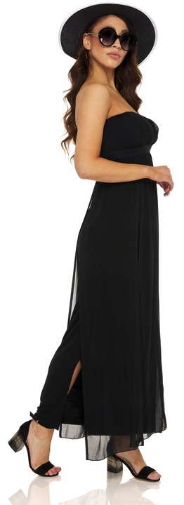 KAPELUSZ CZARNY SŁOMIANY SŁOMKOWY na lato EKO SŁOMKA z kokardą elegancki