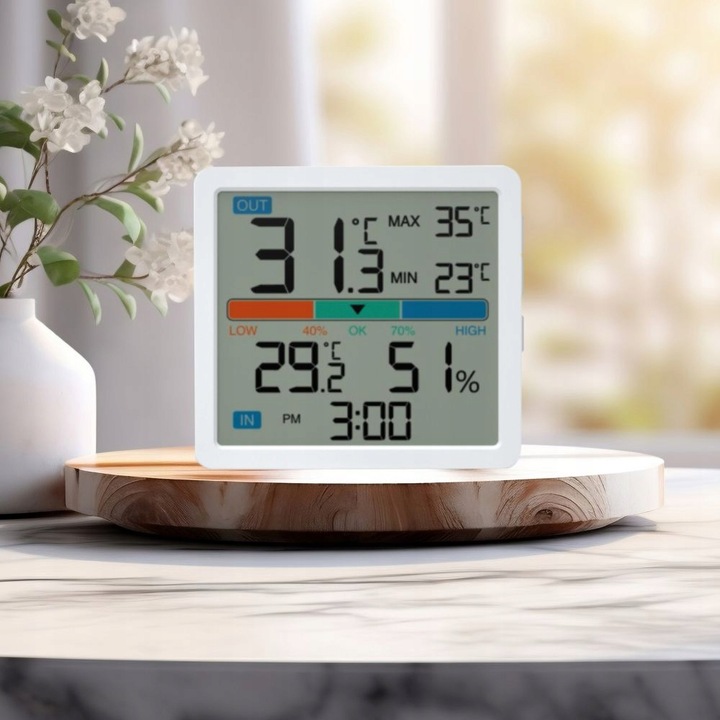 Termometr zewnętrzny pokojowy wewnętrzny Higrometr Stacja Pogodowa Manta