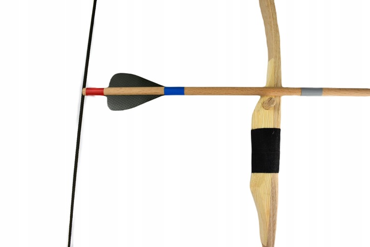 ŁUK DREWNIANY 115cm KOŁCZAN 10 STRZAŁ TARCZE ZESTAW ŁUCZNICZY BRĄZOWY