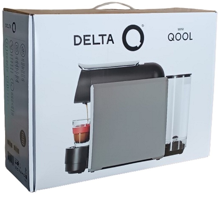 EKSPRES KAPSUŁKOWY DELTA Q MINI QOOL 19 BAR SREBRNY/SZARY