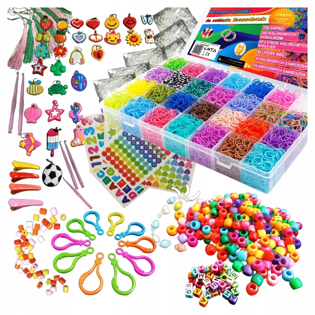 GUMKI DO ROBIENIA BRANSOLETEK ZESTAW 15000 MOCNE TRWAŁE ŻYWOTNE XXL PL MEGA